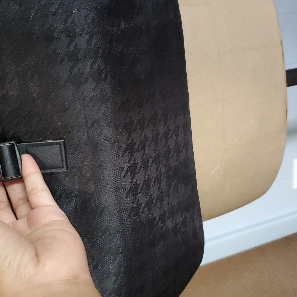 Tanger Black Houndstooth Patterned Backpack - image 4